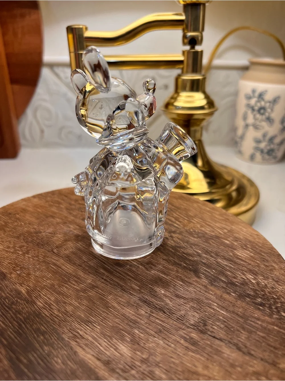 Vintage Lenox Crystal Mickey and Minnie Mouse salt&pepper shakers 4”
